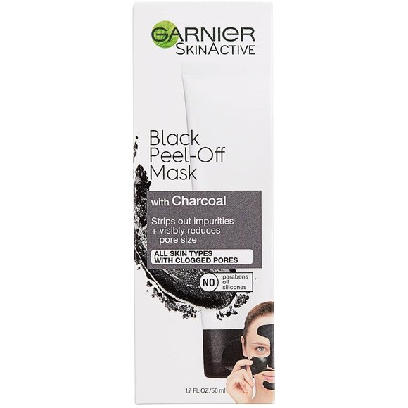 Garnier SkinActive Black Peel-Off Mask with Charcoal 1.7oz - Picture 1 of 4